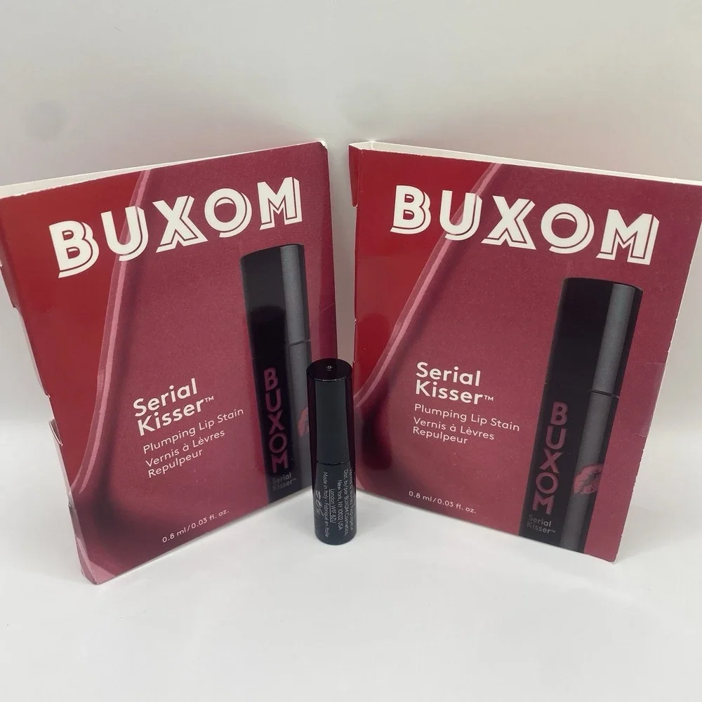 2x BUXOM Serial Kisser Plumping Lip Stain Mini Lipstick Pucker Up Dolly New